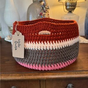 Multicolor Crochet Basket